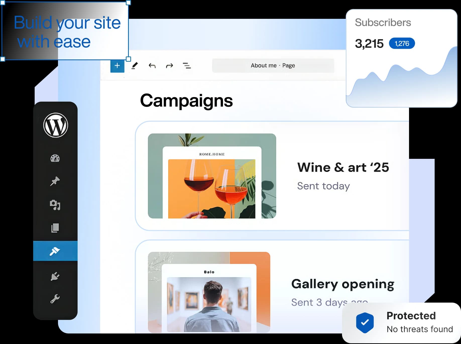 Illustration of a woman showcasing web hosting services
