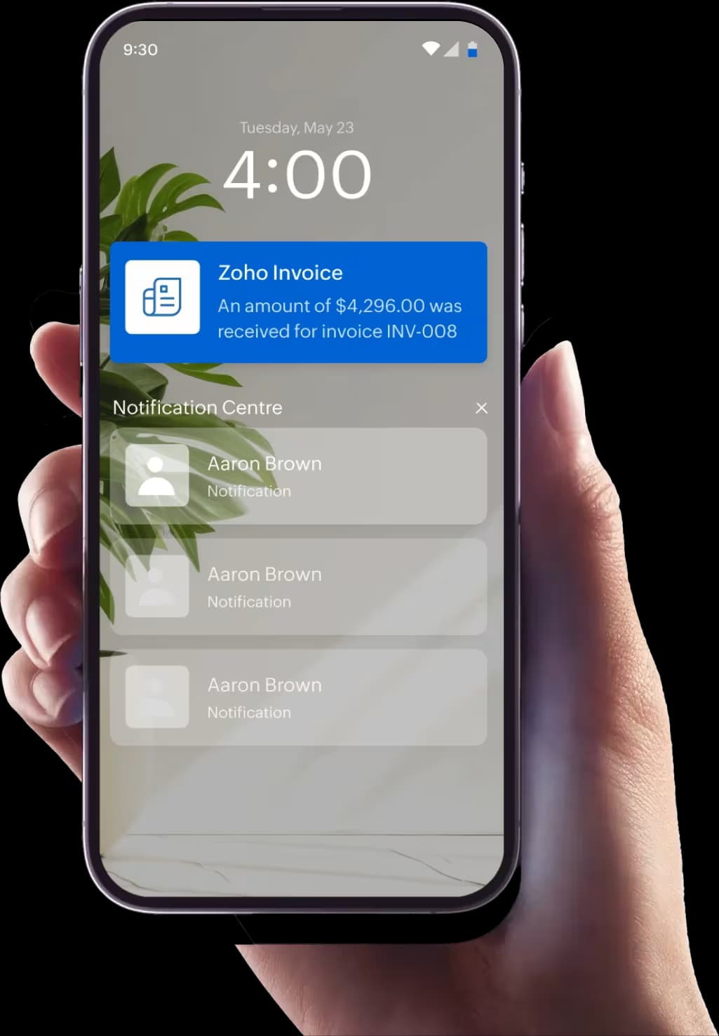 Zoho Invoice Mockup