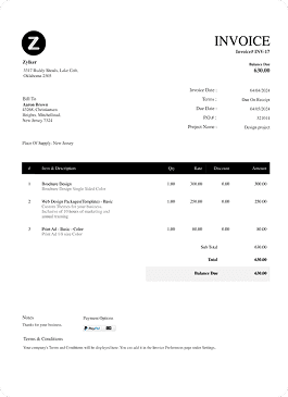 Invoice template 2