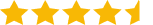 Customer star rating on Google Customer star rating on Google