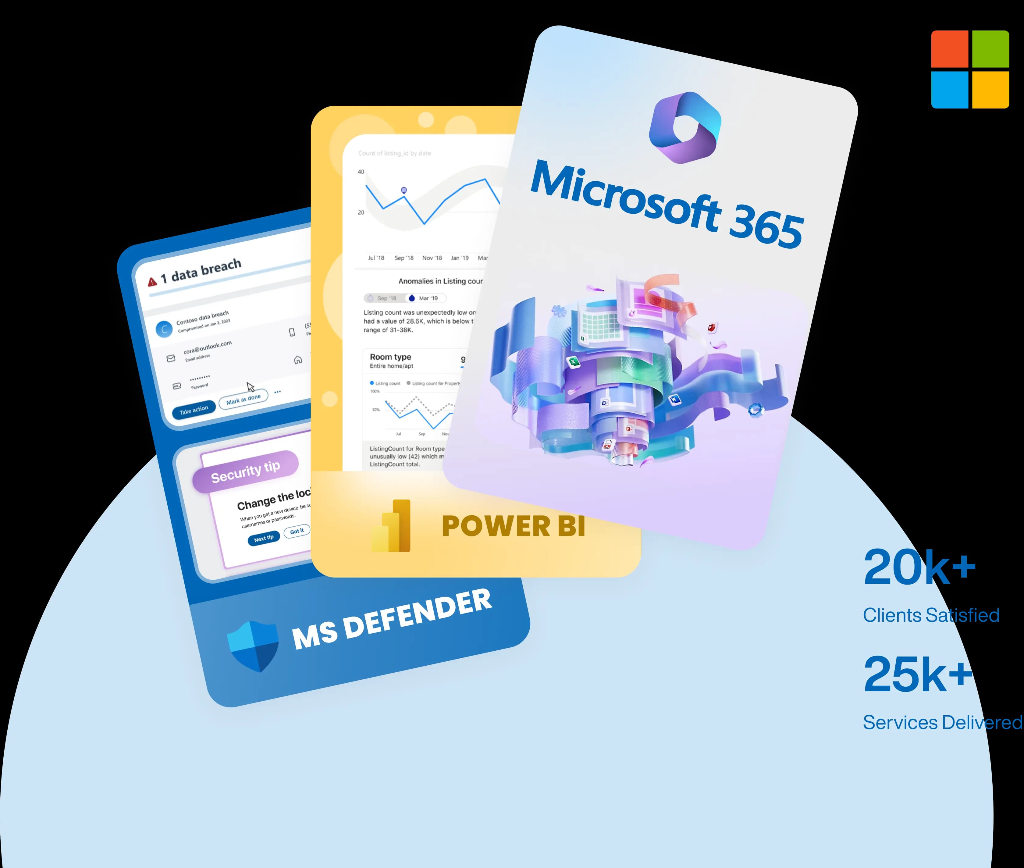Microsoft Partner Mobile Dashboard Mockup