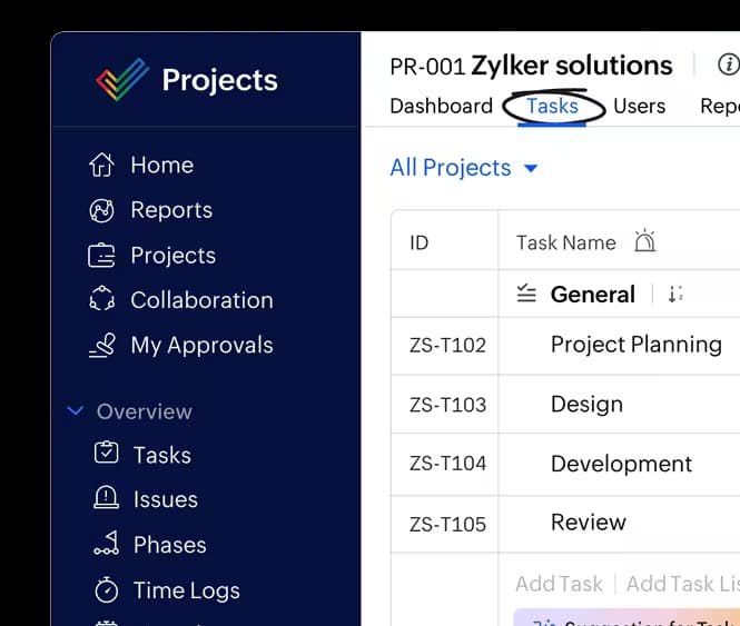 Zoho Projects