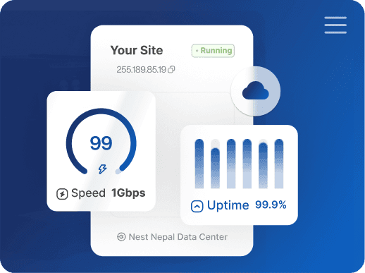 Cloud hosting dashboard preview