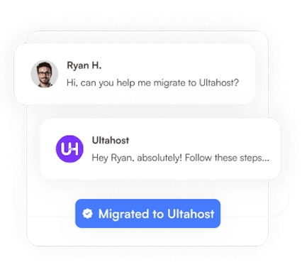 Free migration chat and confirmation interface layout
