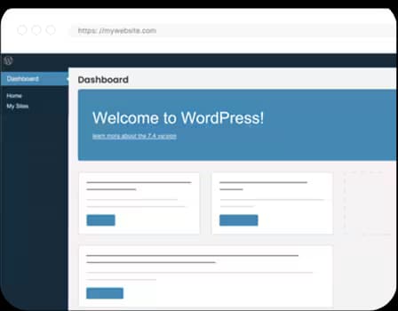 WordPress admin dashboard preview
