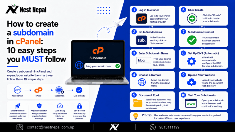 How to create a subdomain in cPanel: 10 easy steps you MUST follow