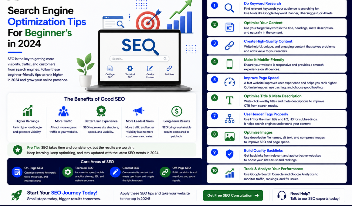 Search Engine Optimization Tips For Beginner’s in 2024