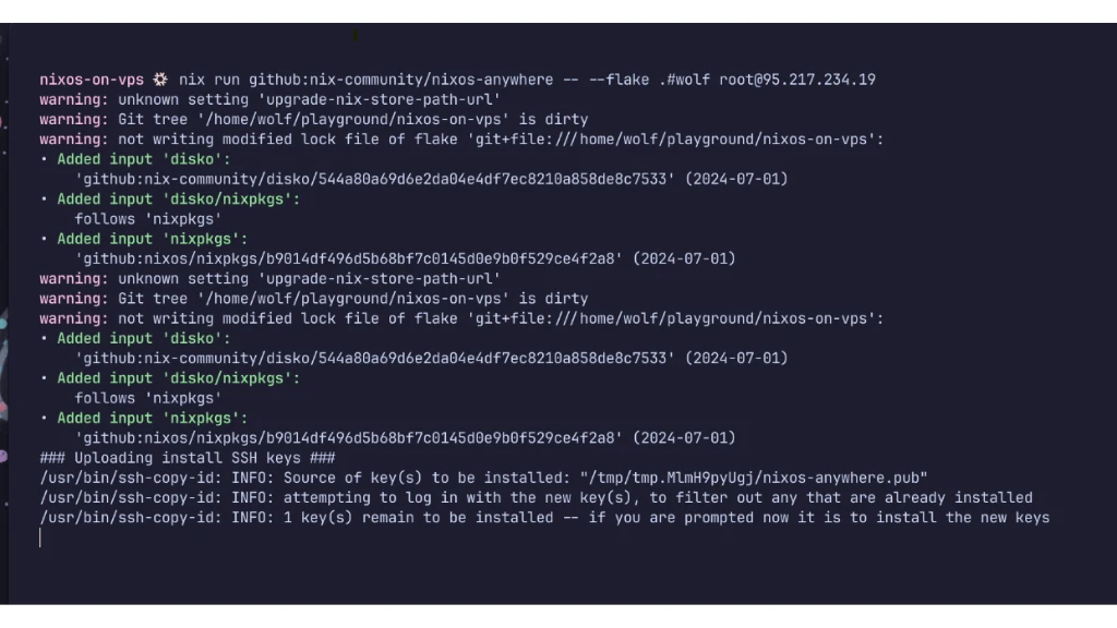 NixOs on Hetzner VPS