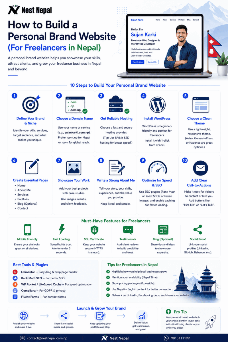 How to Build a Personal Brand Website (For Freelancers in Nepal)