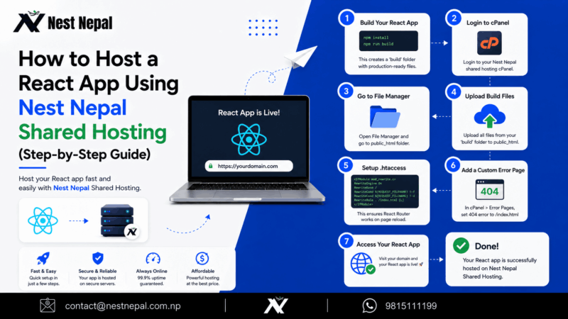 How to Host a React App Using Nest Nepal Shared Hosting (Step-by-Step Guide)