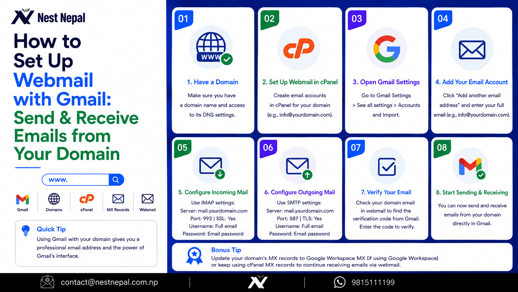 Route Webmail to Gmail: Simple Setup, Smarter Inbox In 5 Min