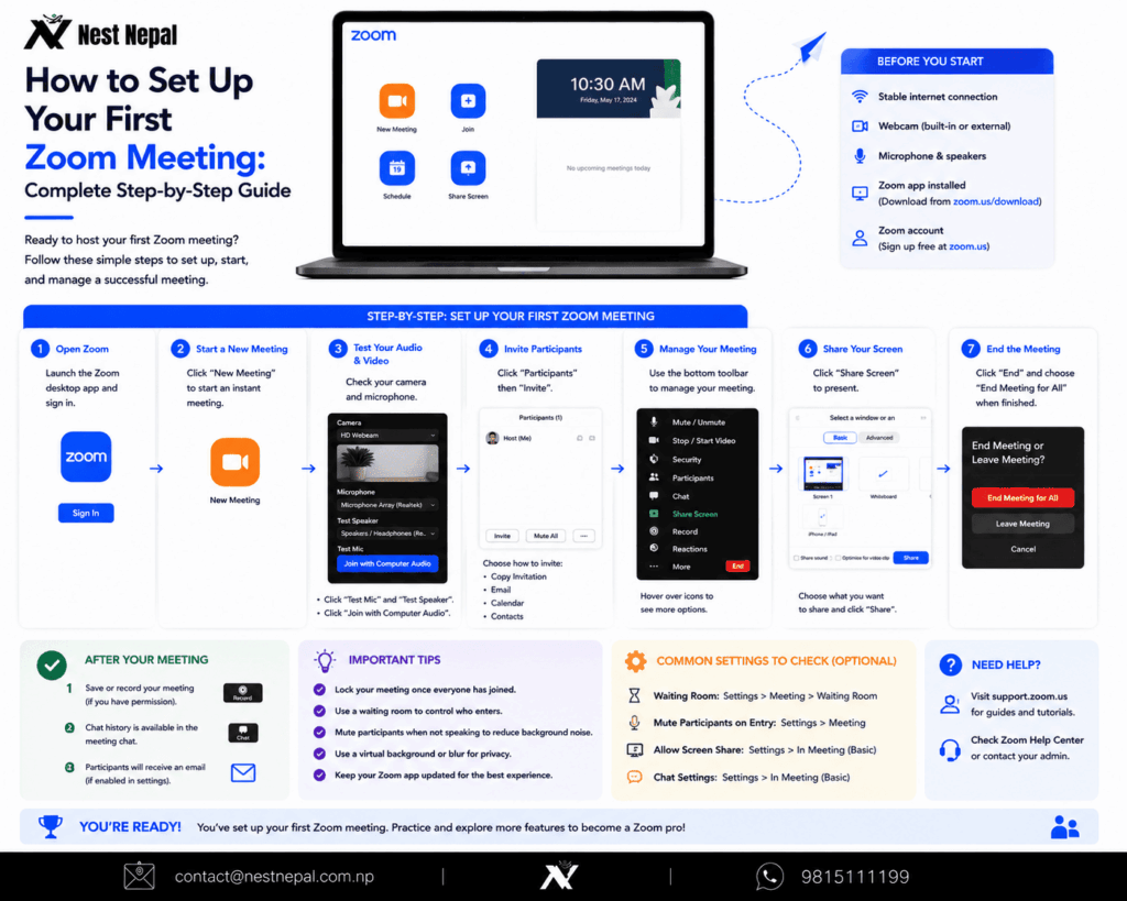 Master Zoom Meetings: Step-by-Step Setup Guide for New Hosts (2025)