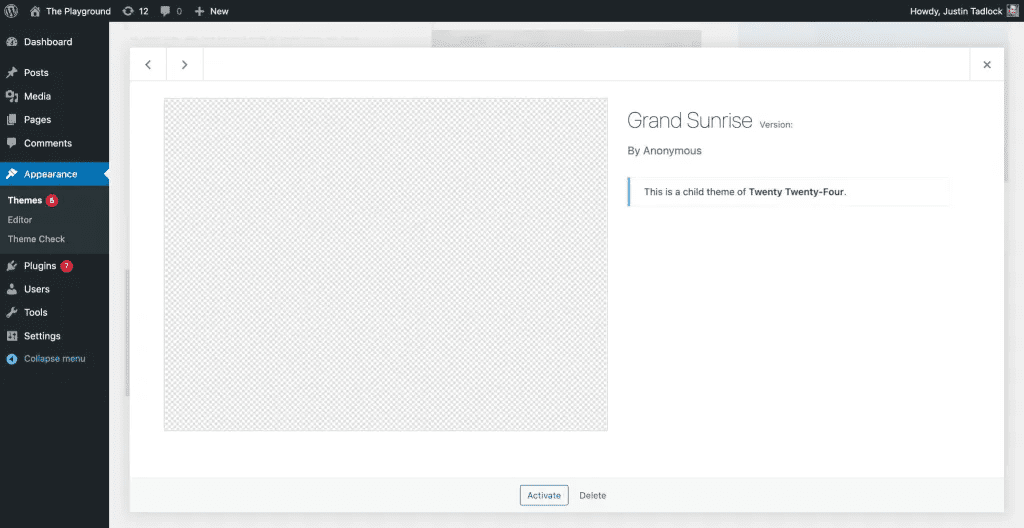 wordpress child theme